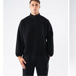Alphalete Men's ELEMENTS Black Zip-Up Sweater